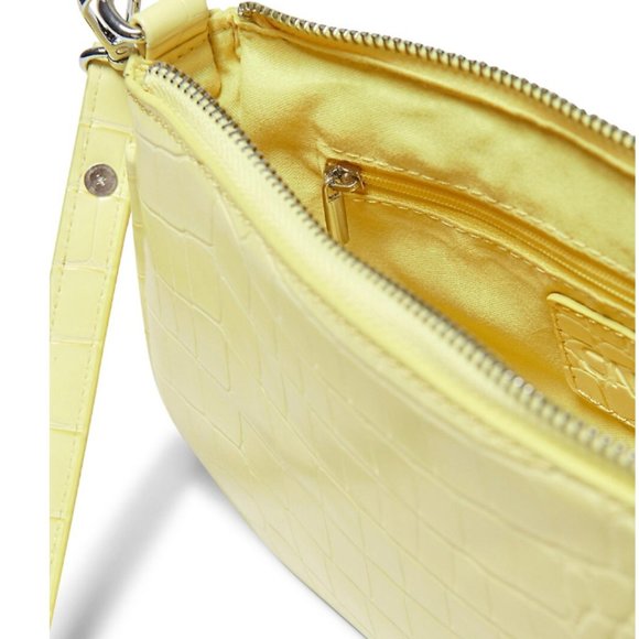 ONLY Croc-Effect Baguette Bag - Yellow - Picture 3 of 6